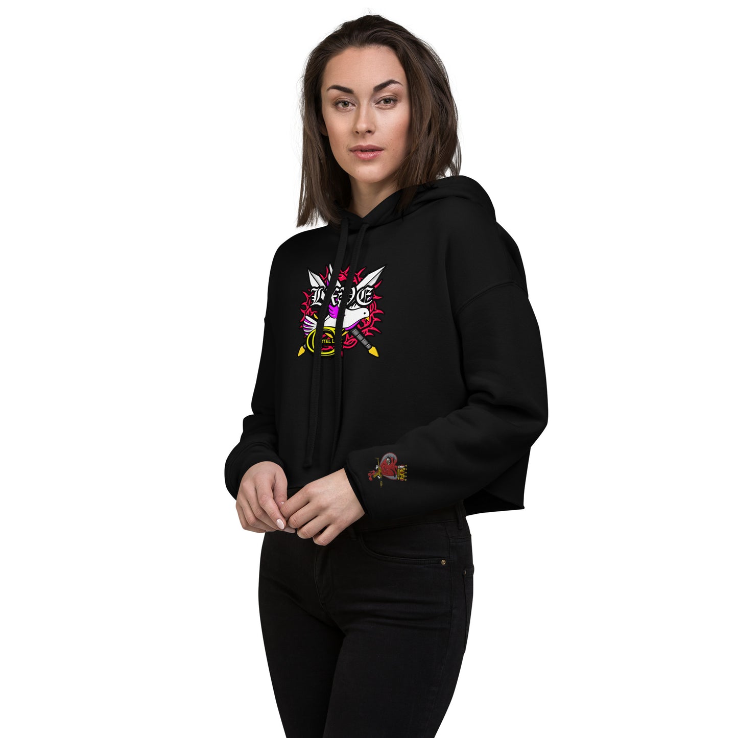 'Aphrodite' LXVE x Cartel LLC - Women's Crop Hoodie