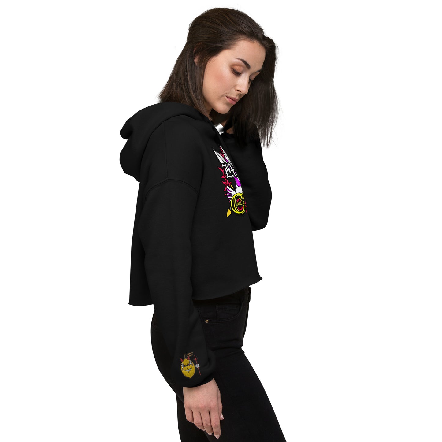 'Aphrodite' LXVE x Cartel LLC - Women's Crop Hoodie