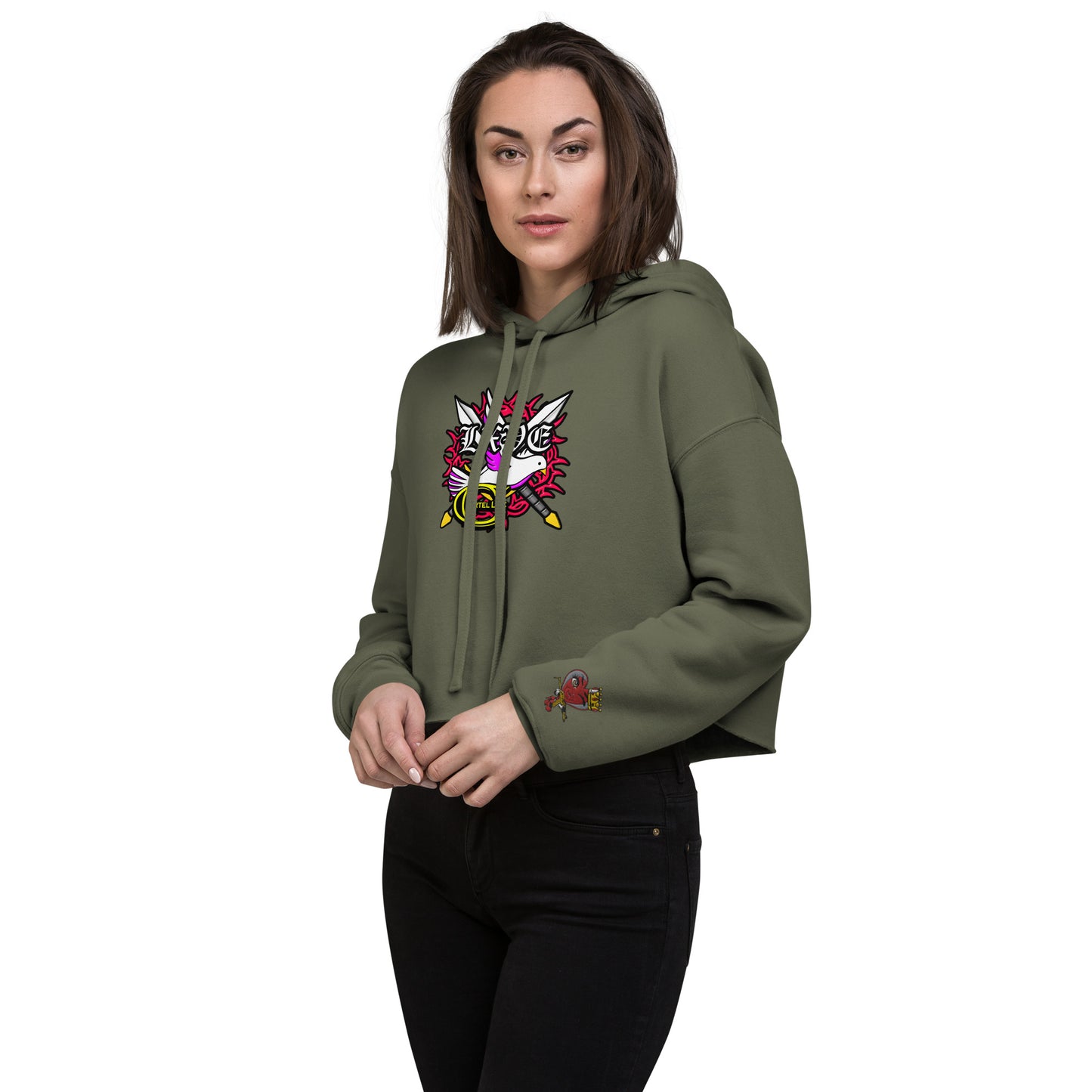 'Aphrodite' LXVE x Cartel LLC - Women's Crop Hoodie