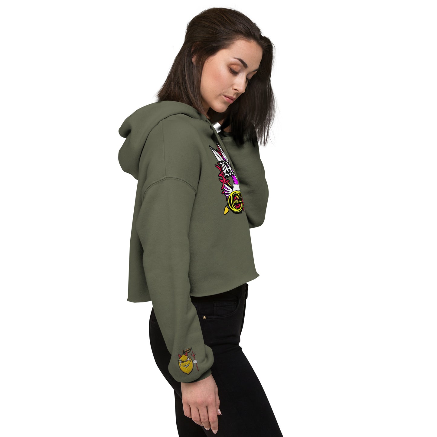 'Aphrodite' LXVE x Cartel LLC - Women's Crop Hoodie