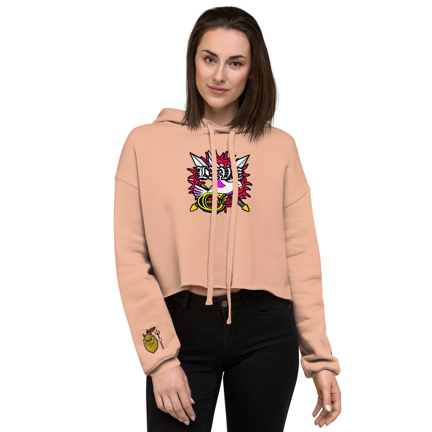 'Aphrodite' LXVE x Cartel LLC - Women's Crop Hoodie