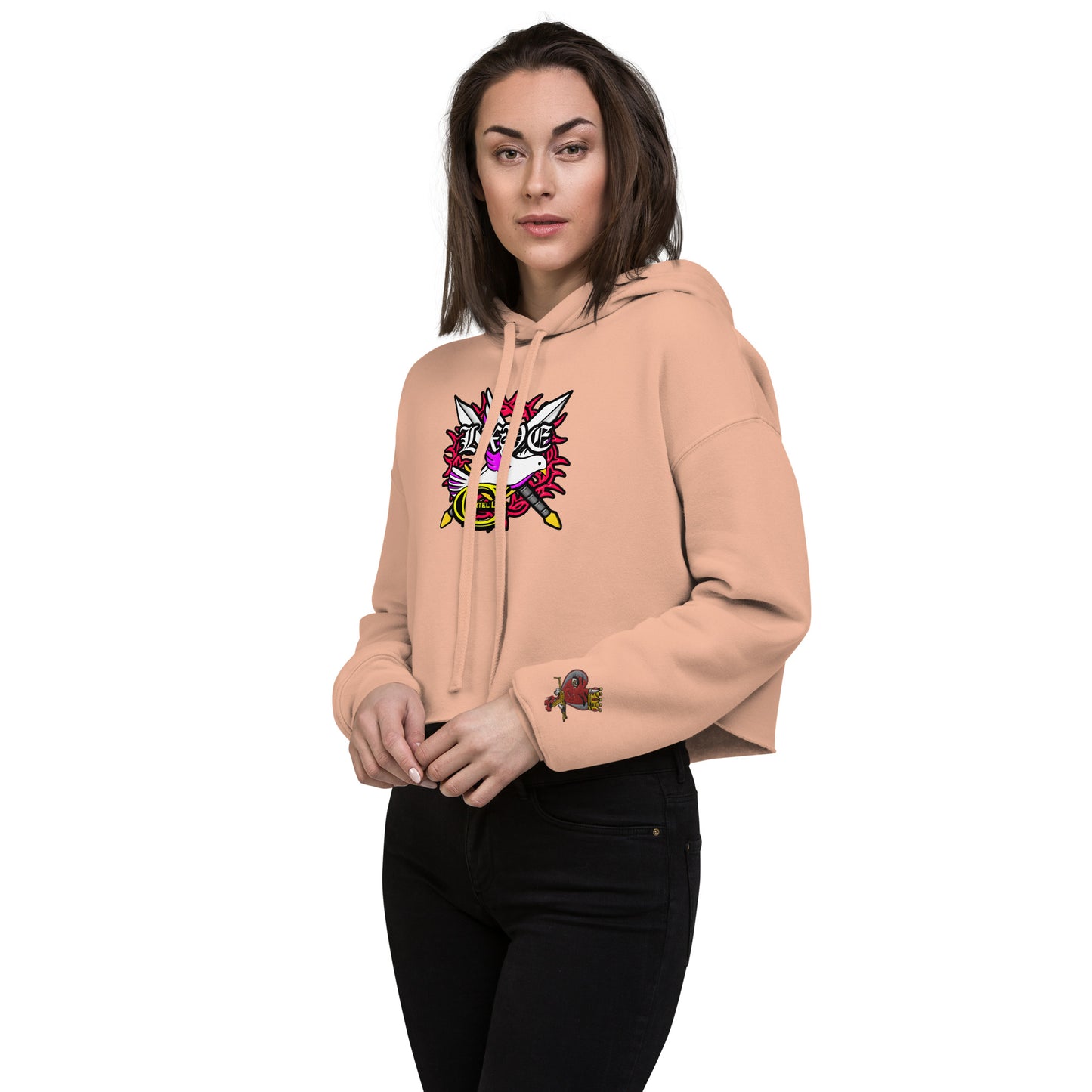 'Aphrodite' LXVE x Cartel LLC - Women's Crop Hoodie