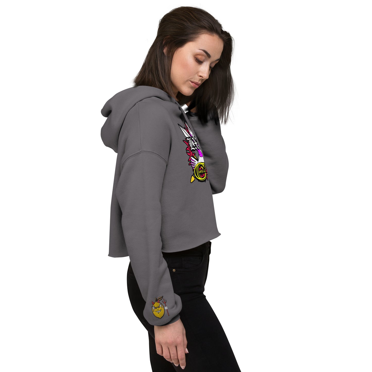 'Aphrodite' LXVE x Cartel LLC - Women's Crop Hoodie